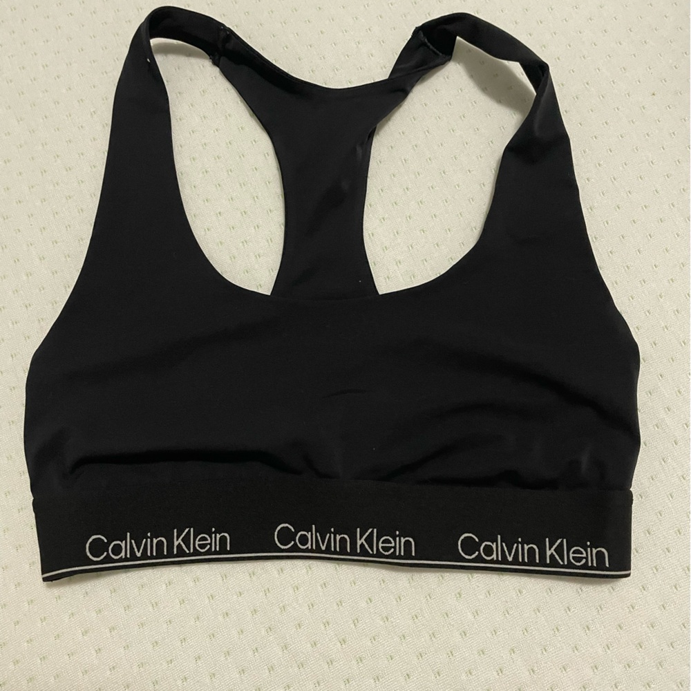 Calvin Klein Black Padless Racerback Bra